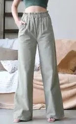 Cotton Wide Leg Pants