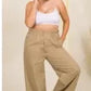 Plus Cotton Wide Leg Pants