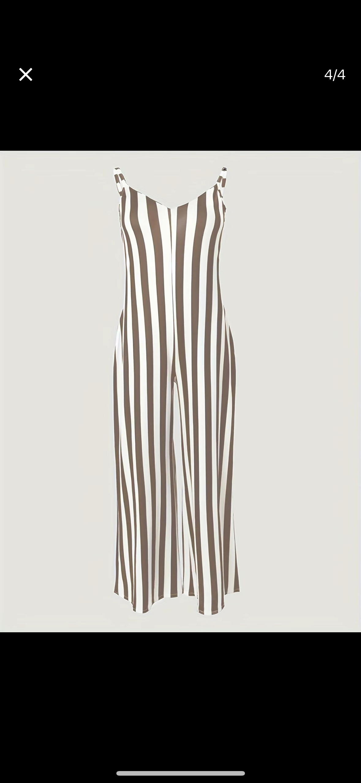 Striped Backless Jumpsuit