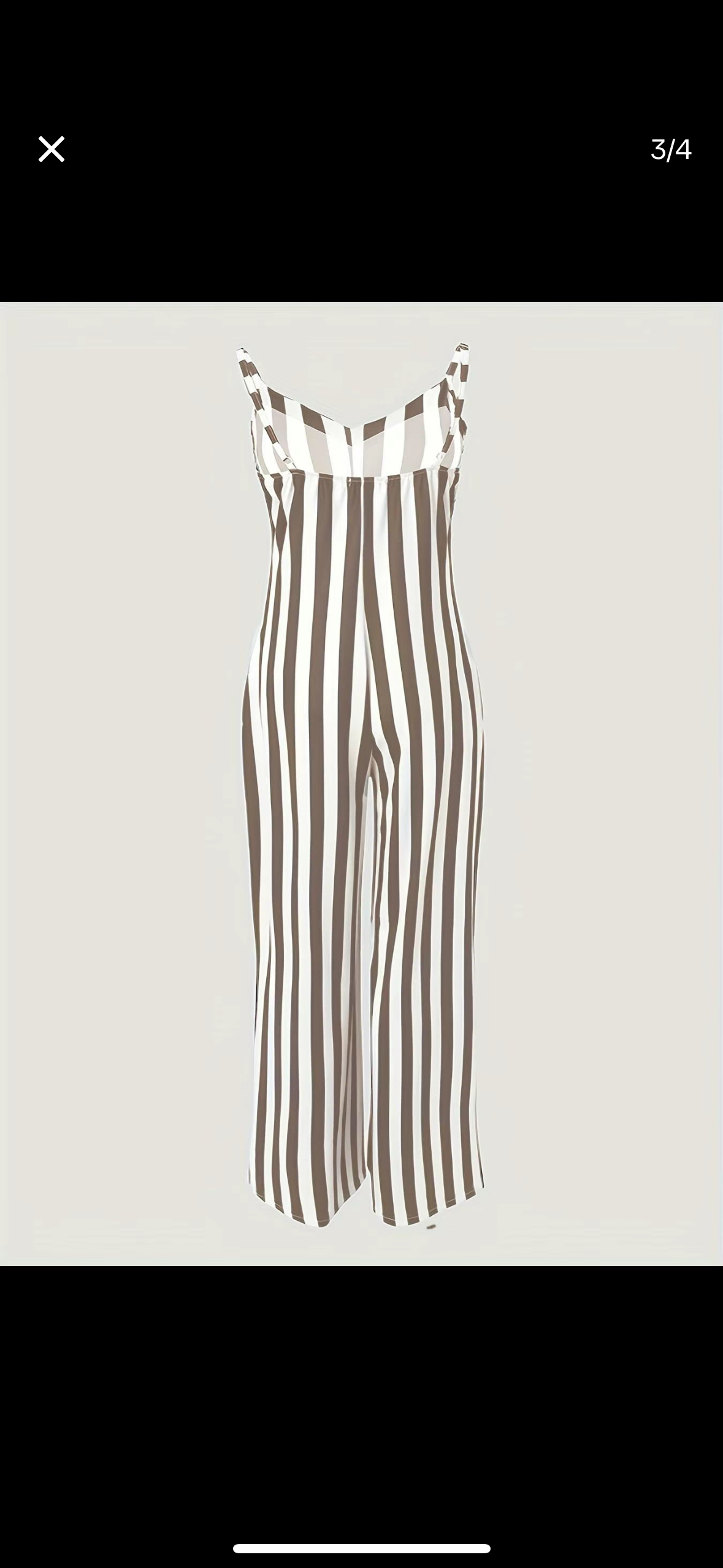 Striped Backless Jumpsuit